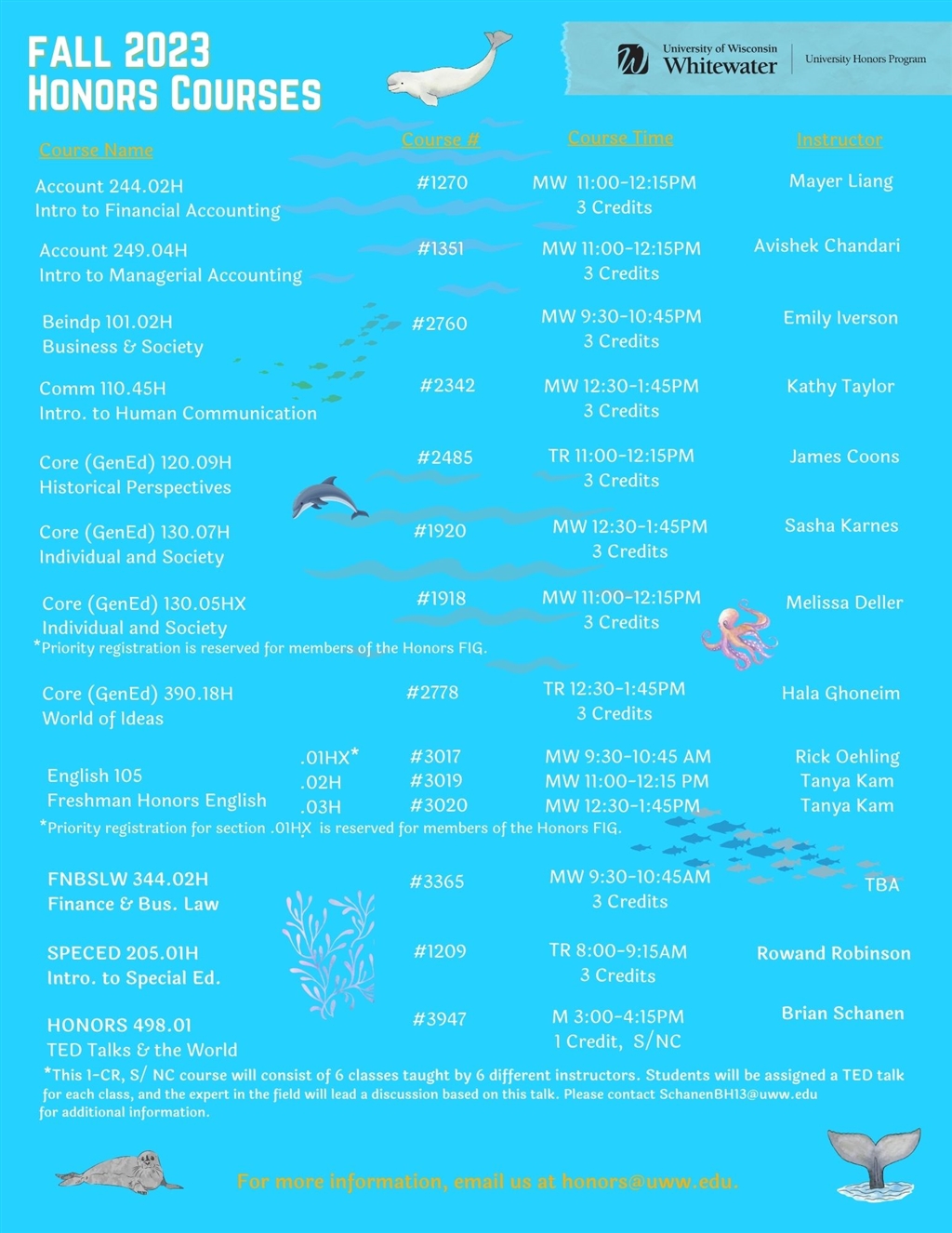 Honors Course Flyers